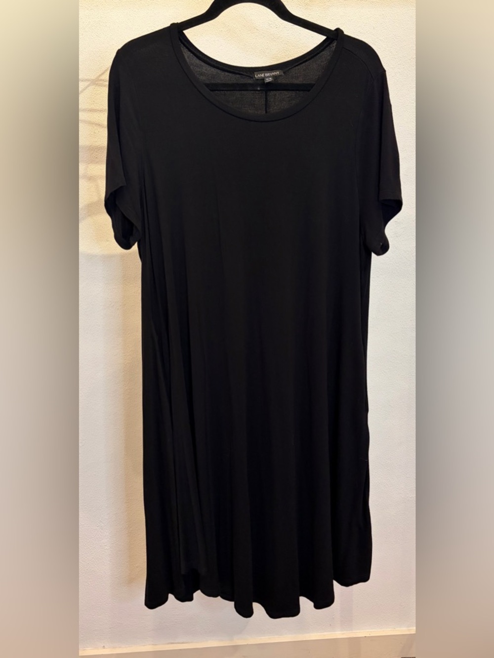 Lane Bryant Black Short Sleeve Swing Dress